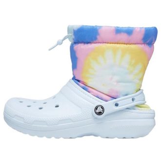 Crocs klasické lemované neo puff boty „Tie Dye Mineral Blue“ 207328-002 Crocs klasické lemované neo puff boty „Tie Dye Mineral Blue“ 207328-002