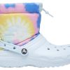 Crocs klasické lemované neo puff boty „Tie Dye Mineral Blue“ 207328-002