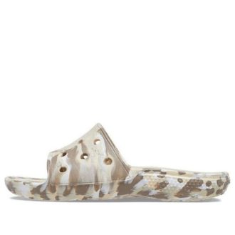 Crocs klasické mramorové sandály „Bílá hnědá“ 206879-2Y3 Crocs klasické mramorové sandály „Bílá hnědá“ 206879-2Y3