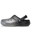 Crocs klasické třpytivé dřeváky „Black Silver“ 205842-067