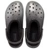 Crocs klasické třpytivé dřeváky „Black Silver“ 205842-067