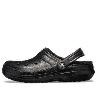 Crocs Klasické třpytivé dřeváky „Černé“ 205842001