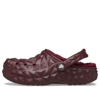 Crocs lemované geometrické dřeváky „Dark Cherry“ 210069-6WD