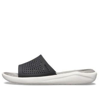 Crocs LiteRide Fashion Slippers Unisex světle šedé 205183-05M
