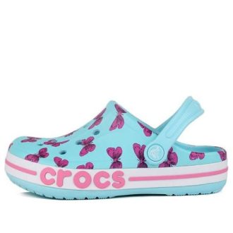 Crocs (PS) 4 Outdoor Printing Outdoor Flat Heel Beach Sports Blue Sandals 206178-4O9