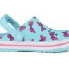 Crocs (PS) 4 Outdoor Printing Outdoor Flat Heel Beach Sports Blue Sandals 206178-4O9