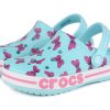 Crocs (PS) 4 Outdoor Printing Outdoor Flat Heel Beach Sports Blue Sandals 206178-4O9