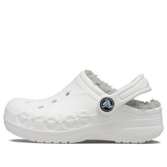 Crocs (PS) Classic Baya Lined Clog „White Grey“ 207500-11H