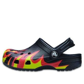 Crocs (PS) Classic Flame Broiled Clog „Black Red Green“ 206629-0X9