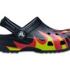Crocs (PS) Classic Flame Broiled Clog „Black Red Green“ 206629-0X9