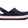 Crocs (PS) Corcband Bold Logo Minimalistické Ležérní Modré červené sandály „Blue Red“ 206022-4CC