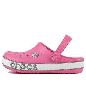 Crocs (PS) Crocband Bold Logo Outdoor Flat Heel Minimalistické Sportovní Růžové sandály 206022-65Y