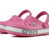 Crocs (PS) Crocband Bold Logo Outdoor Flat Heel Minimalistické Sportovní Růžové sandály 206022-65Y