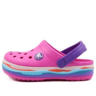 Crocs (PS) Crocband Wavy Band Malé Crocs Casual Pink Purple Sandály „Pink Purple“ 205697-6L0