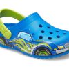 Crocs (PS) Funny Pattern Sportovní modré sandály s plochým podpatkem 207074-4JL