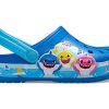 Crocs (PS) Funny Shark Small Crocs Outdoor Plochý podpatek Plážové Sportovní Modré sandály 206704-4JL