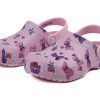 Crocs (PS) Klasický dřevák Butterfly Pattern Outdoor Flat Heel Sportovní Růžové sandály 206414-6GD