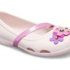 Crocs (PS) Lina Charm Flat Flowers Pale Pink Sandály 205529-6PI