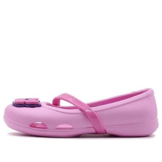 Crocs (PS) Lina ploché malé ležérní růžové sandály 205040-6I2