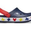 Crocs (PS) Mickey Outdoorové sportovní sandály na plochém podpatku tmavě modré 207077-410