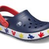 Crocs (PS) Mickey Outdoorové sportovní sandály na plochém podpatku tmavě modré 207077-410