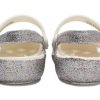 Crocs (PS) Outdoorové ploché podpatky lesklé sportovní stříbrné sandály 206370-93R
