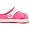 Crocs (PS) Small Crocs Outdoor na plochém podpatku Sportovní růžové sandály 202282-6MI