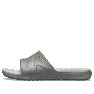 Crocs Reviva Cozy protiskluzové ploché sportovní pantofle Unisex šedé 205546-0DV