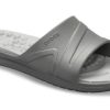 Crocs Reviva Cozy protiskluzové ploché sportovní pantofle Unisex šedé 205546-0DV