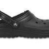 Crocs Stay Warm Odolné proti opotřebení Útulné sportovní unisex černé sandály 204563-060