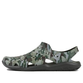 Crocs Swiftwater Camo Wave Sandály „Green Brown“ 206010-97G