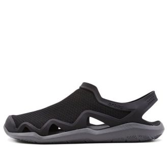 Crocs Swiftwater Wave Sandal Flats „Black Grey“ 205701-0DD