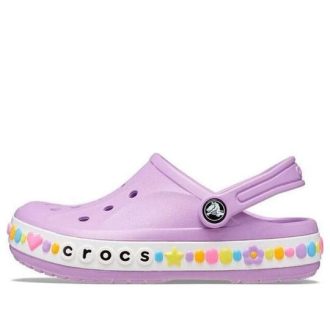Crocs (TD) Crocs Bayaband Charm Band dřeváky „Purple White“ 208102-5PR