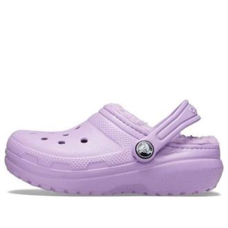 Crocs (TD) Crocs klasické lemované dřeváky „Purple“ 207009-5PR