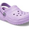Crocs (TD) Crocs klasické lemované dřeváky „Purple“ 207009-5PR