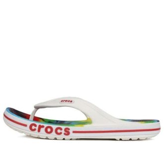 Crocs Tie Dye Pattern Žabky Pantofle bílé Unisex „White“ 206358-94S