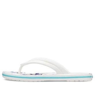 Crocs (WMNS) žabky Crocband Flowers bílé 206101-1C8