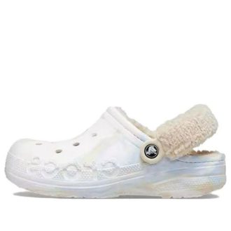 Crocs (WMNS) Baya Lined Fuzz Strap Mramorovaný Clog „White Multi“ 209241