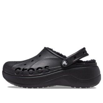 Crocs (WMNS) Baya sandály s podšívkou na platformě „Černá“ 208708-001