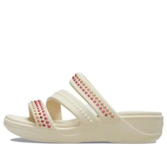 Crocs (WMNS) Boca Gems Srappy klínové sandály „White Red“ 209293