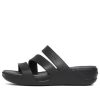 Crocs (WMNS) Boca Strappy klínové sandály „Černá“ 207434-001