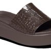 Crocs (WMNS) Brooklyn Croco Shine Slide Sandály „Espresso“ 209253-206