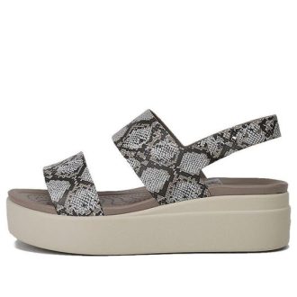 Crocs (WMNS) Brooklyn sandály pro volný čas se silnou podrážkou šedá 206453-93T