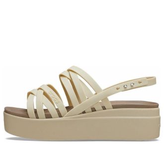 Crocs (WMNS) Brooklyn Strappy Low Wedge „Bone“ 206751-2Y2
