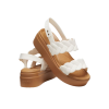 Crocs (WMNS) Brooklyn Woven Wedge Sandály „Bílá hnědá“ 209977-0WV