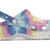 Crocs (WMNS) Classic clog clouds Kravata Dye Printing Lehké útulné sportovní sandály Růžová Modrá 207151-94S