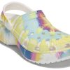 Crocs (WMNS) Classic clog clouds Kravata Dye Printing Lehké útulné sportovní sandály Růžová Modrá 207151-94S