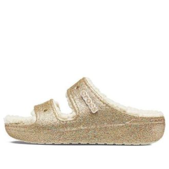 Crocs (WMNS) Classic Cozzzy třpytivé sandály „Multi Gold“ 208124-93S