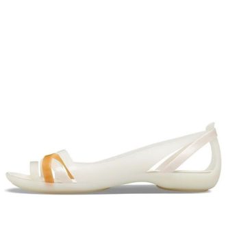 Crocs (WMNS) II ploché bílé oranžové sandály 204912-12U