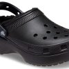 Crocs (WMNS) Klasický dřevák s podšívkou na platformě „Černý“ 207938-001